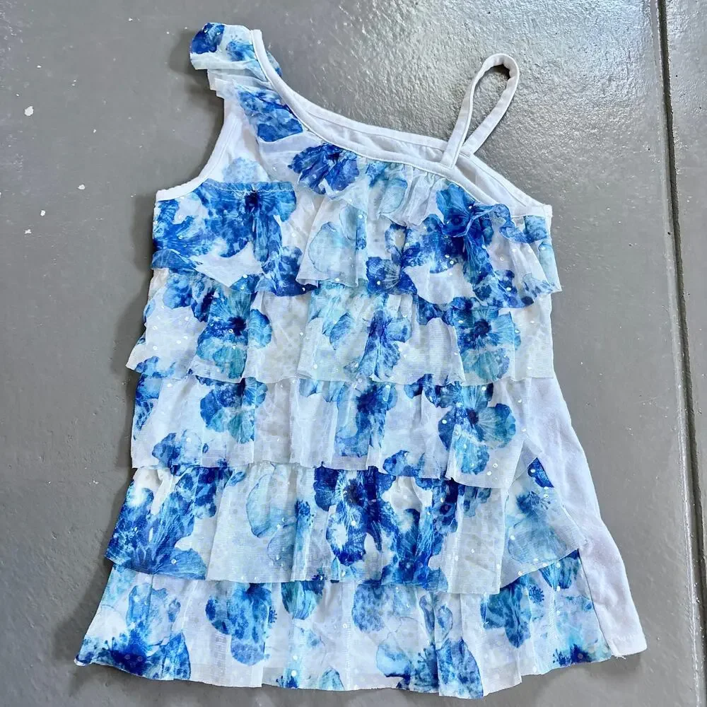 Y2K Justice Floral Ruffle Tank Girls 14
